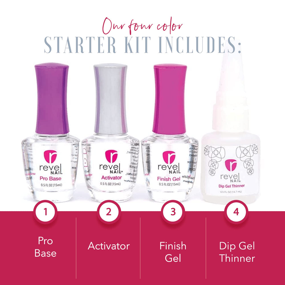 Revel Nail Starter Dip Powder Kit - 4 steps - Suns Up