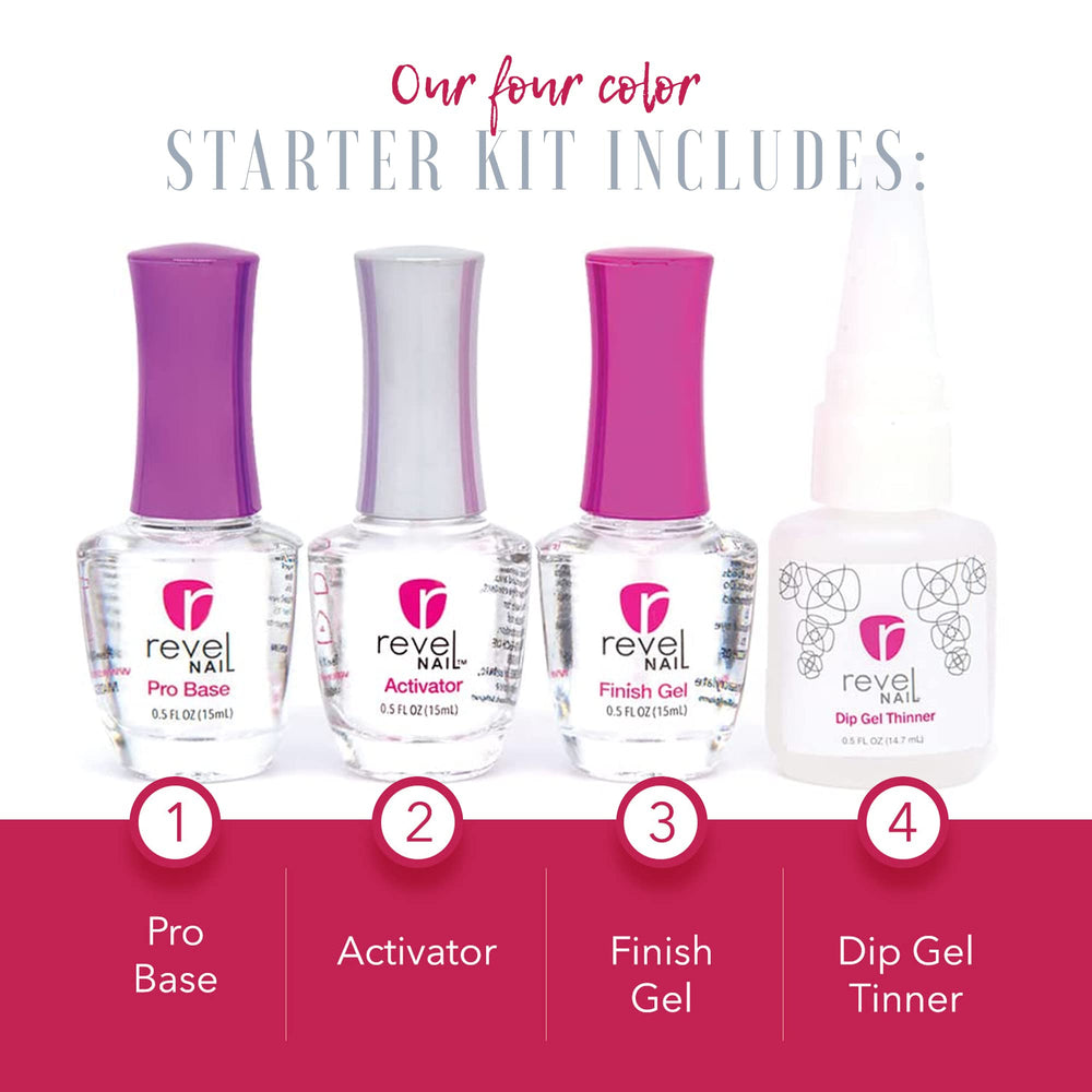 Revel Nail Starter Dip Powder Kit - 4 steps - Under Neon Lights