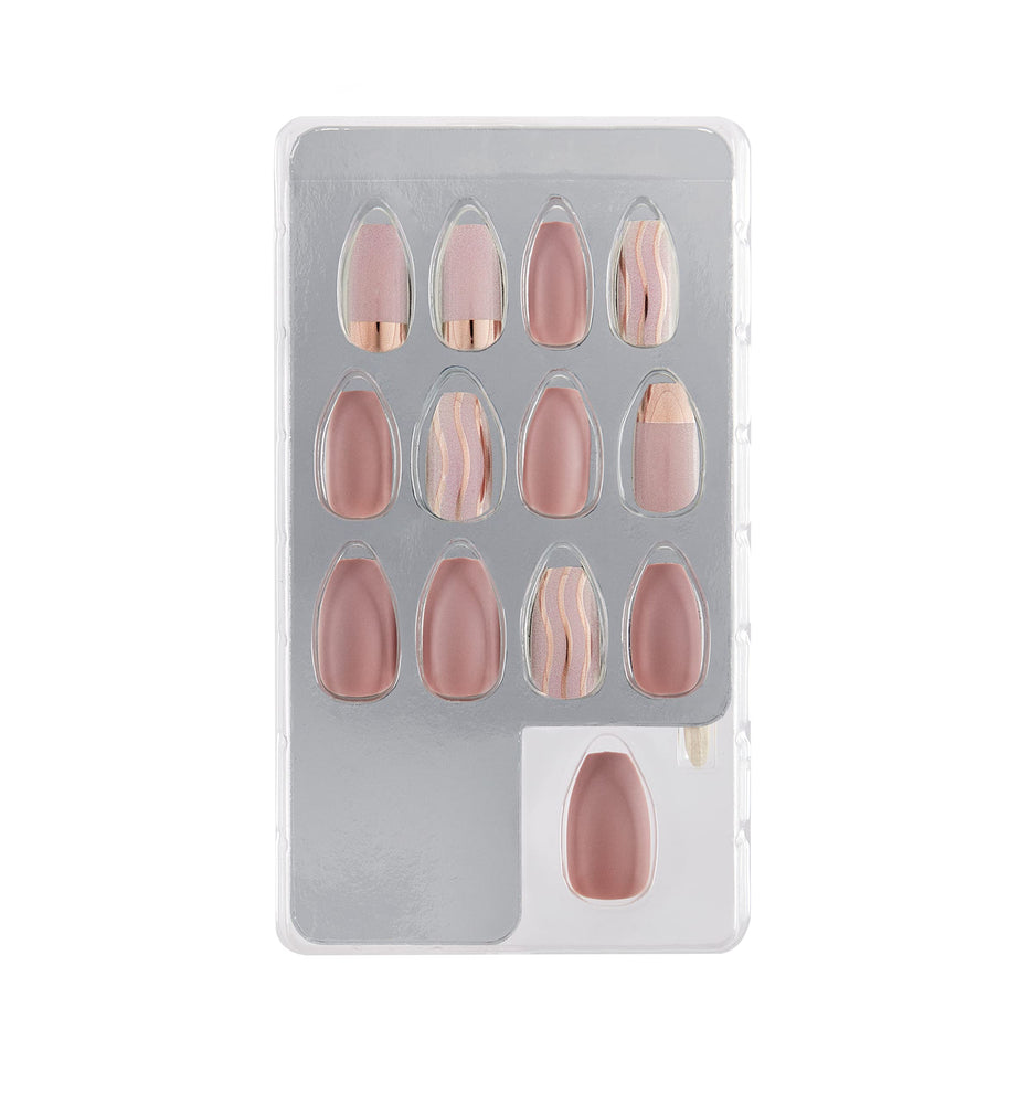 Ardell Nail Addict Premium Artificial Nail Set, Rose Gold French