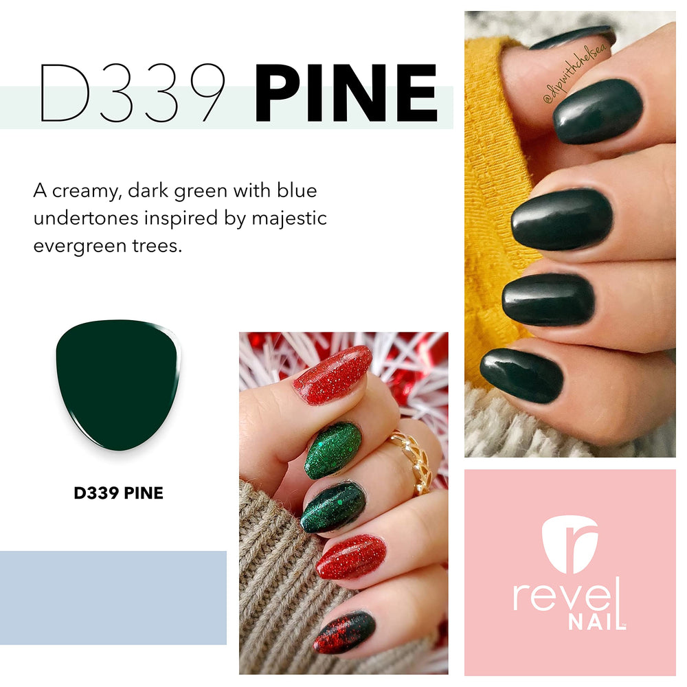 Revel Nail Dip Powder - Green - Pine 0.5oz