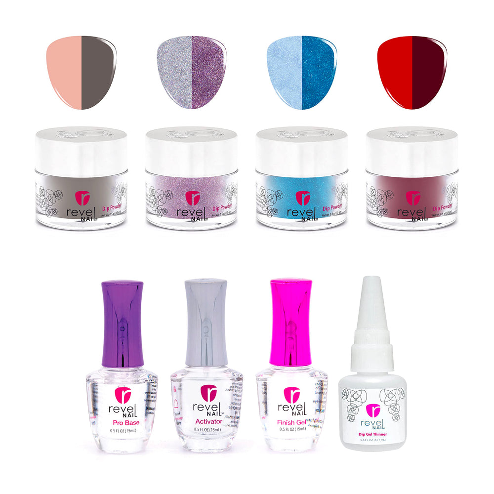 Revel Nail Starter Dip Powder Kit - 4 steps - In The Mood