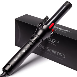 Salon Tech -  SpinStyle PRO Automatic Curling Iron, 1 Inch, Newly Upgraded, Ceramic Ionic Bi-Directional Spinning Barrel, 5 Temperature Settings 250-450°F, with Patented Curl Dial Technology