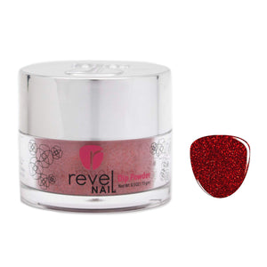 Revel Nail Dip Powder - Red Glitter - Infatuated 0.5oz