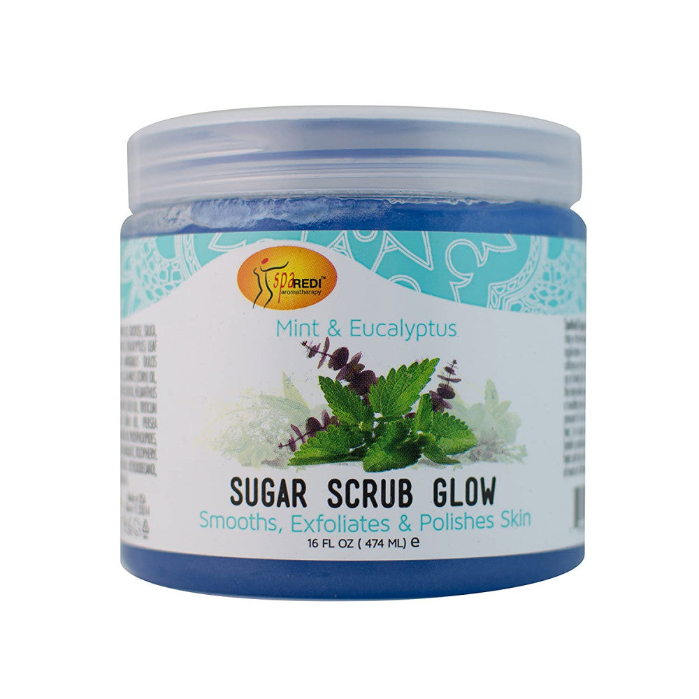 SPA REDI MINT & EUCALYPTUS PEDI SUGAR GLOW 16OZ
