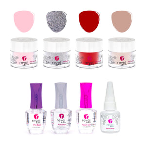 Revel Nail Starter Dip Powder Kit - 4 steps - One Dip Wonders