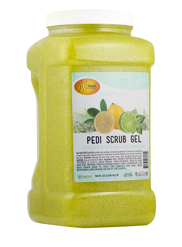 SPA REDI LEMON & LIME PEDI SCRUB GEL GALLON