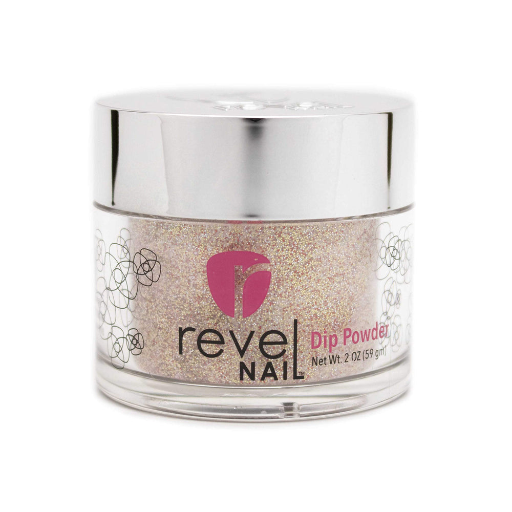 Revel Nail Dip Powder- Glitter Gold -  Marilyn 0.5oz