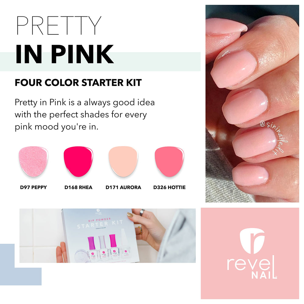 Revel Nail Starter Dip Powder Kit - 4 steps - Pretty In Pink