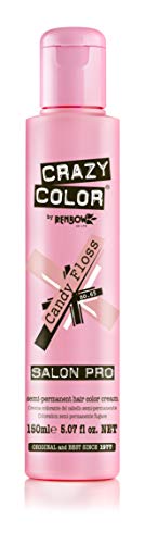 Crazy Color Semi Permanent Hair Color Cream, 150ML (Candy Floss)