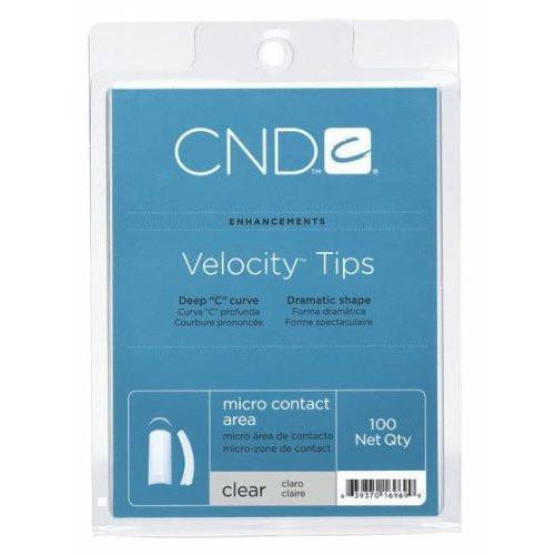 CND VELOCITY TIPS-CLEAR 100CT