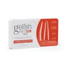 GELISH SOFT GEL TIPS LONG STILETTO 550CT