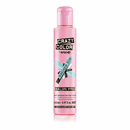Crazy Color Semi Permanent Hair Color Cream, 150ML (BUBBLEGUM BLUE)
