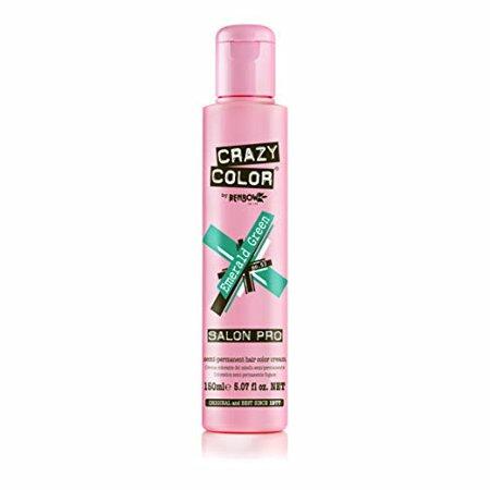 Crazy Color Semi Permanent Hair Color Cream, 150ML (Emerald Green)