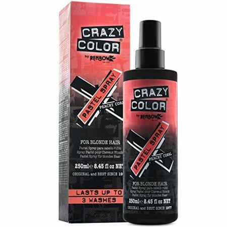 Crazy Color Instant Temporary Hair Color Pastel Pigment Spray peachy Coral