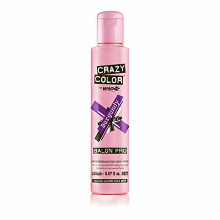 Crazy Color Semi Permanent Hair Color Cream, 150ML (Burgundy)